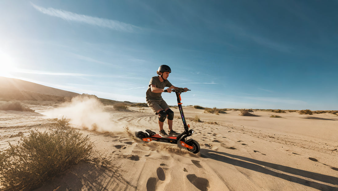 Trottinette électrique tout-terrain à double suspension