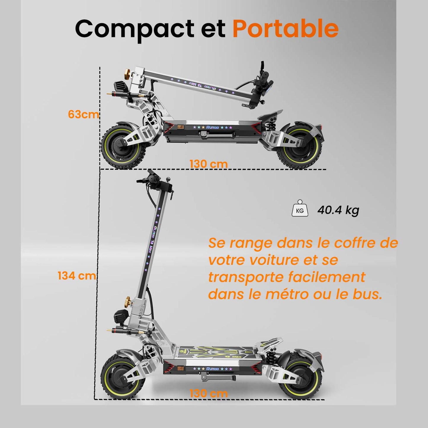 Ruitoo T3 Max Trottinette électrique tout-terrain