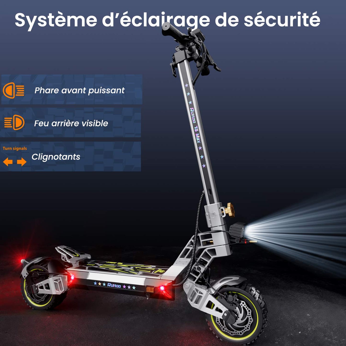 Ruitoo T3 Max Trottinette électrique tout-terrain
